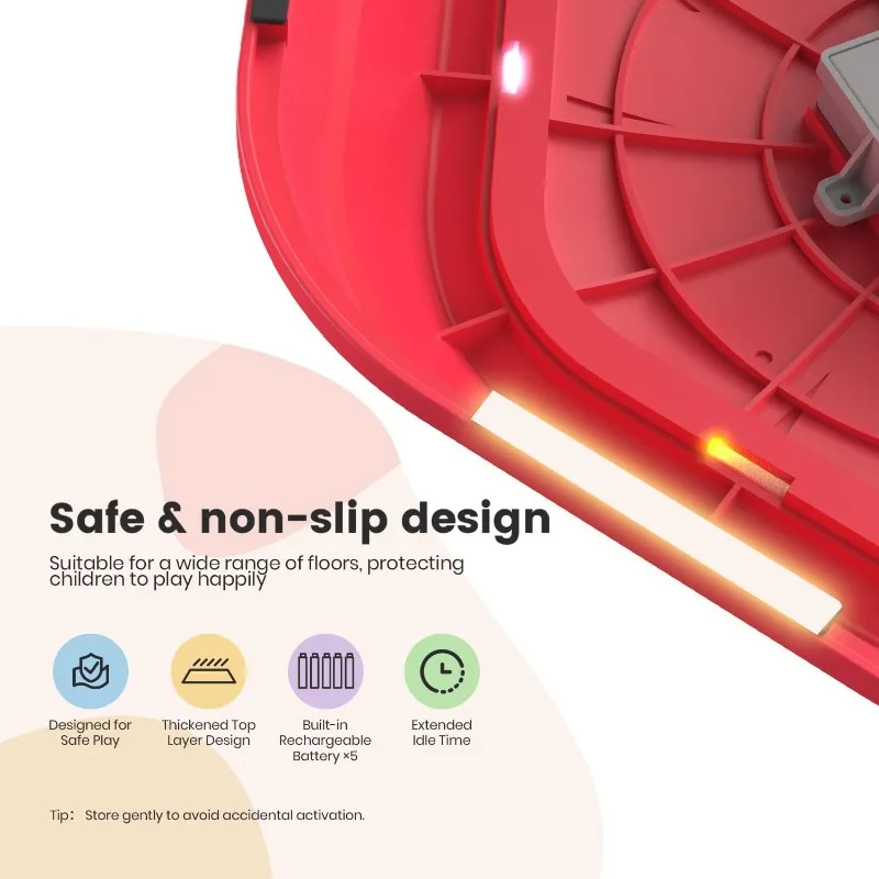 ترقية الموسيقى تضيء يخطو الحجارة للأطفال 5 حزمة ألعاب التوازن الحسي مع بطاريات تصميم غير قابل للانزلاق الذين تتراوح أعمارهم بين 3 8 داخلي #3