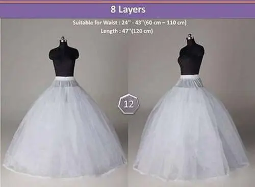 สีขาวเจ้าสาว Petticoat Crinoline Slips Underskirt สำหรับงานแต่งงานชุดแต่งงาน