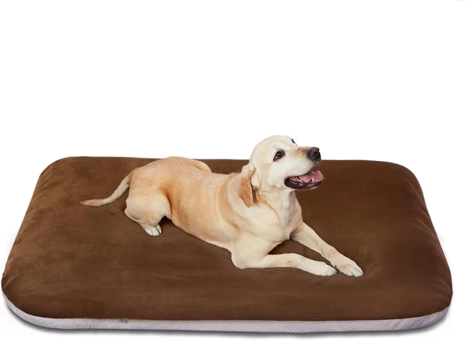 

Extra Large Orthopedic Dog Bed 39 Inch Washable Anti-Slip Mattress with Removable Cover, Dark Brown