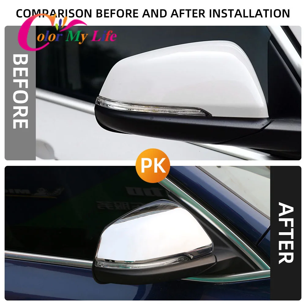 لسيارات BMW X1 F48 2016-2022 غطاء مرآة الرؤية الخلفية للسيارة ABS 2 قطعة مرايا الأبواب الجانبية ملحقات حماية الكسوة