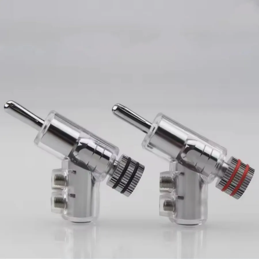 2pcY Shaped Banana Connectors Audio Plug Hi-End Copper For 4mm Head Self-Locking Speaker Terminal Amplifier Consumer Electronics