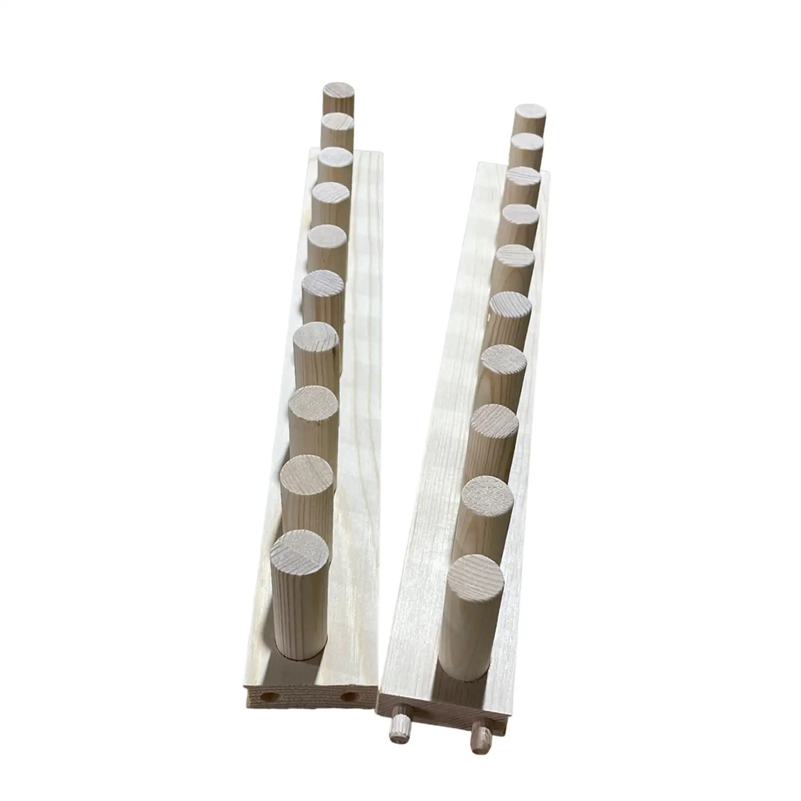 Knitting Loom for Chunky Blankets with Sturdy Wooden Construction Adjustable Peg Frame for Home Craft Enthusiasts