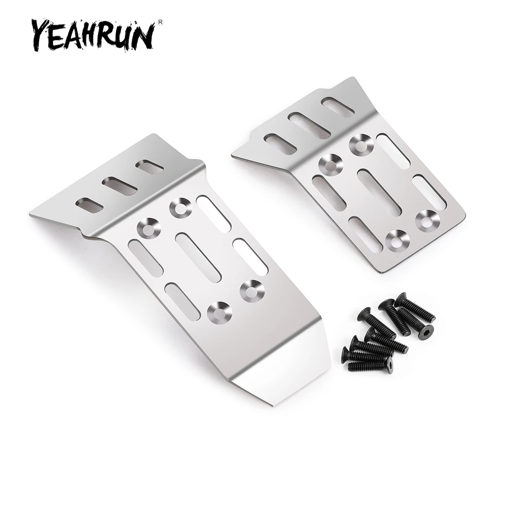 

YEAHRUN 2pcs Stainless Steel Front And Rear Chassis Armor Protector for 1/18 Granite Grom RC Car Upgrade Accessories