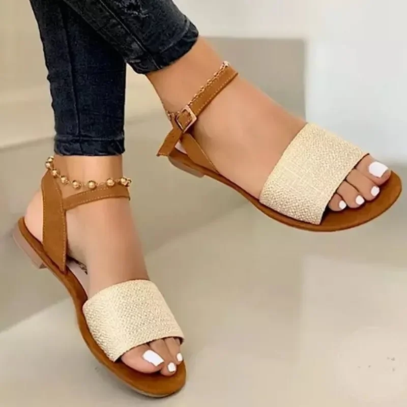 

Flat sandals for women, large sizes 35-43, buckle casual,