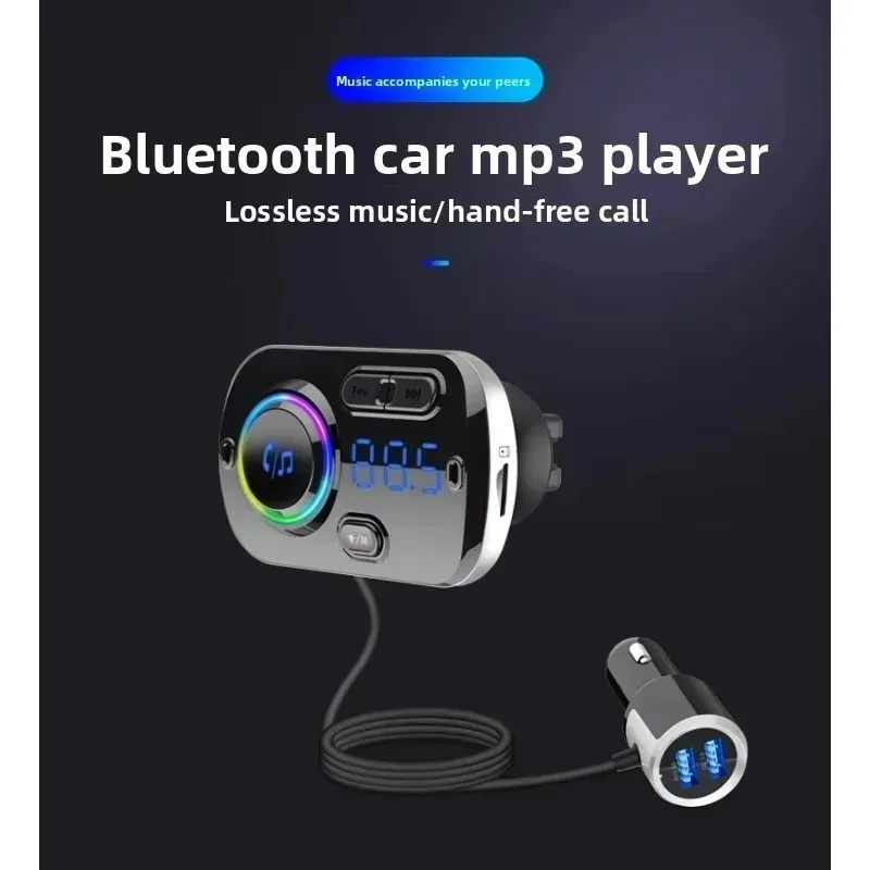 ل USB شاحن سريع QC3.0 اكسسوارات السيارات FM وحدات سيارة FM الارسال يدوي سماعة لاسلكية تعمل بالبلوتوث 5.0 سيارة كيت مشغل موسيقى MP3 #4