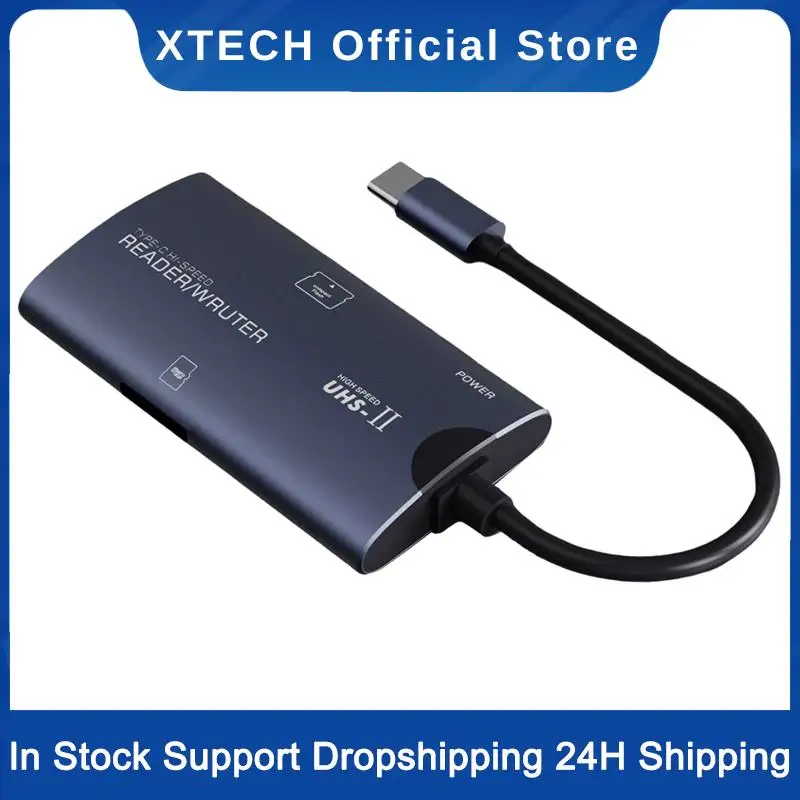 High-Speed Multi-Function CF Card Reader Type-C (TF+CF) TF Aluminum Alloy Computer Mobile Phone Two-In-One Card Reader