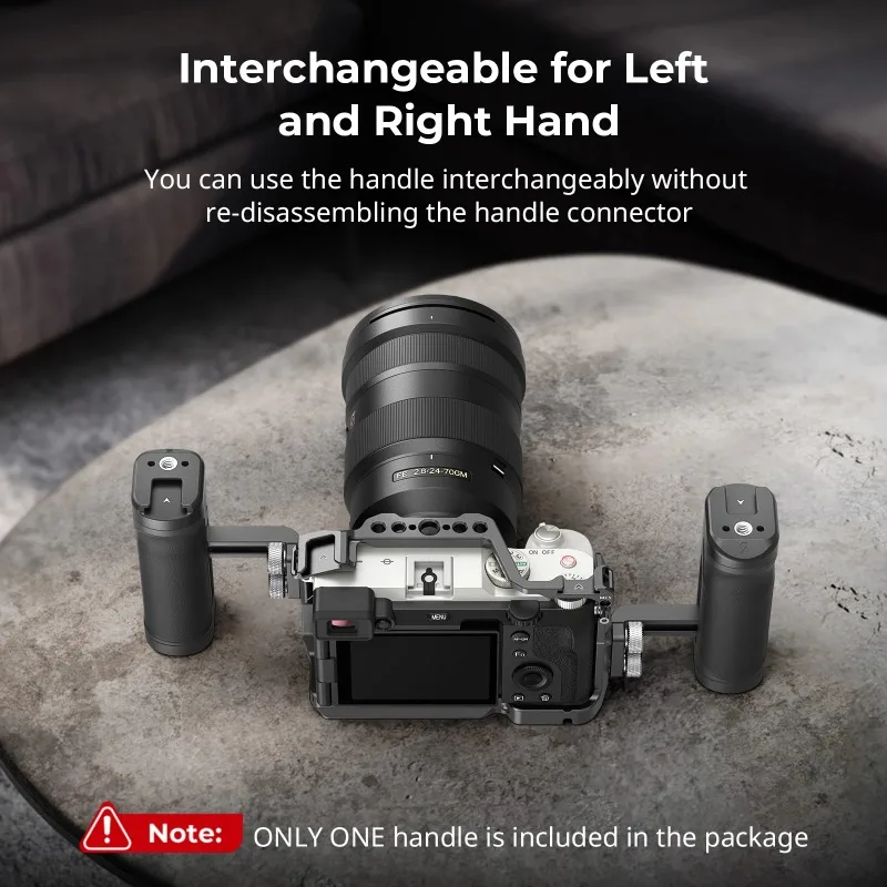 مقبض جانبي صغير صغير 1/4 "-20 ثقوب ملولبة خفيفة الوزن قفص كاميرا محمول قبضة لسوني ل DSLR مع الحذاء البارد 4755 #3