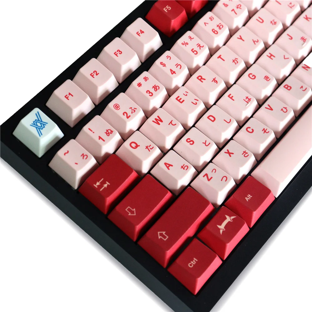GMK JP Darling Keycap Dye Sublimation Claer Font 129 Keys Cherry Profile Keycap 6.25u Spacebar for Mx Switch Mechanical Keyboard