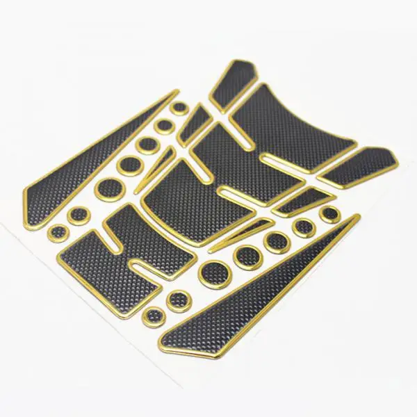 Soft Rubber Gas Tank Pad Protector 3D Fishbone Sticker for Motorcycle Tank Cover Decoration and Protection