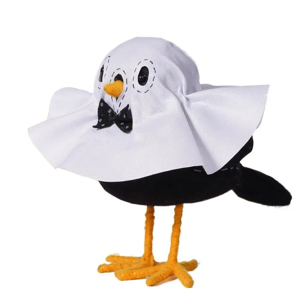 

Animal Ghost Bird Figurine Doll Stable Plush Table Fabric Bird Ornament Cartoon Owl Bird Doll Model Decoration DIY Pendant