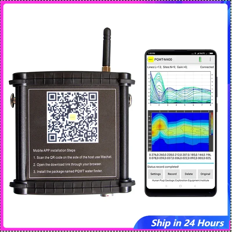 

PQWT M100 M200 M400 Portable Mobile Water Detector Underground Geophysics Equipment Groundwater Finder Detection Machine