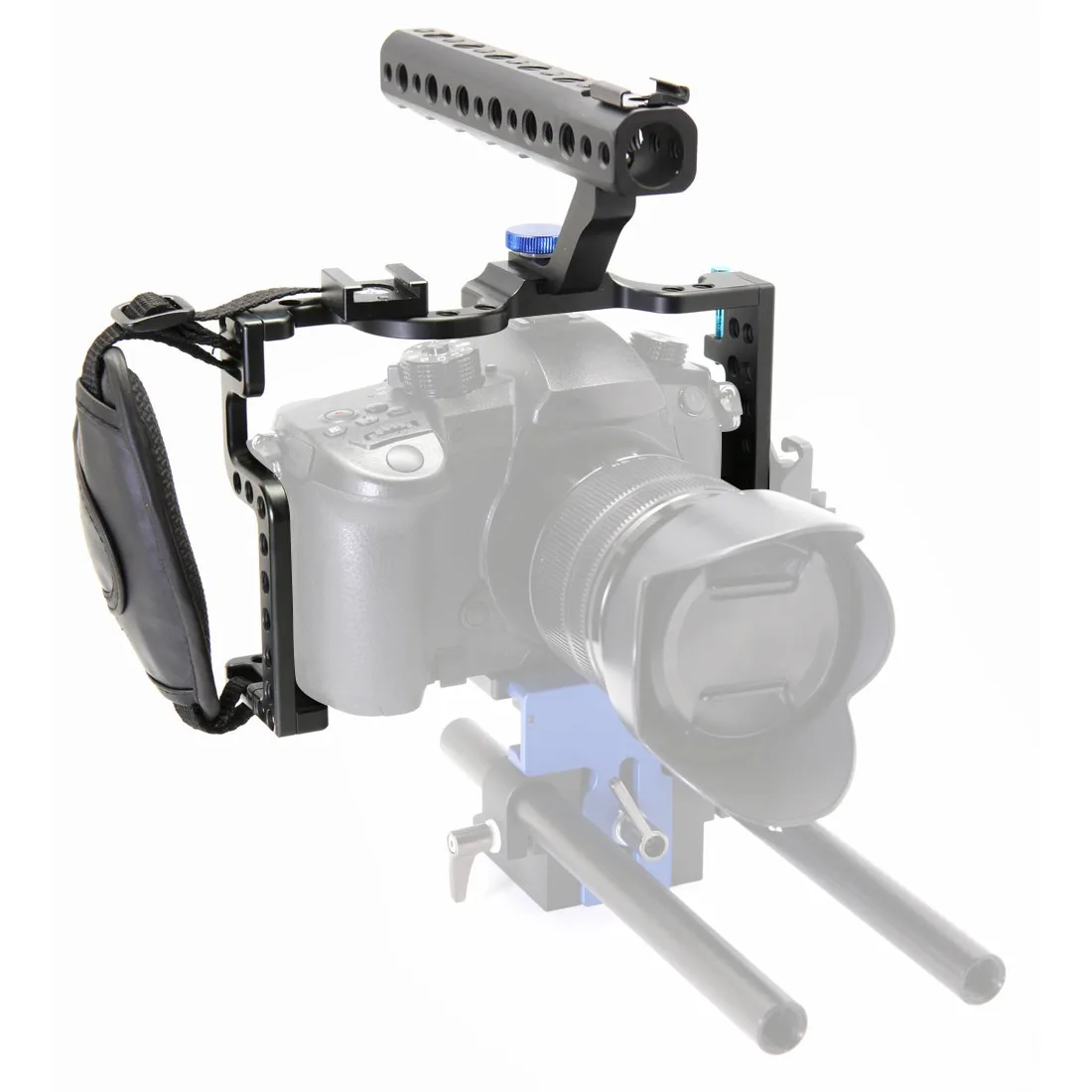 Kamera Käfig Rig GH3 GH4 GH5 Schutz Gehäuse Fall Top Griff Grip für Panasonic Lumix DSLR Video Stativ Verlängerung Kit – Detail 37