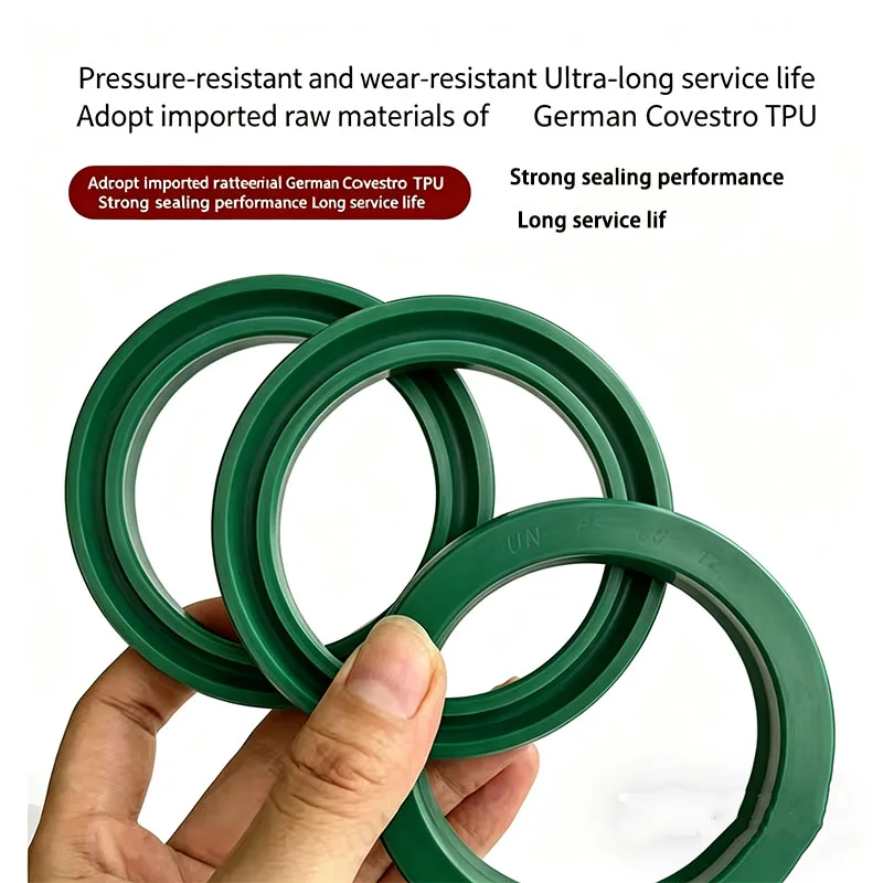 UN/UHS Type Polyurethane Oil Seal, high temperature resistant and superior sealing, for hydraulic cylinder shaft.