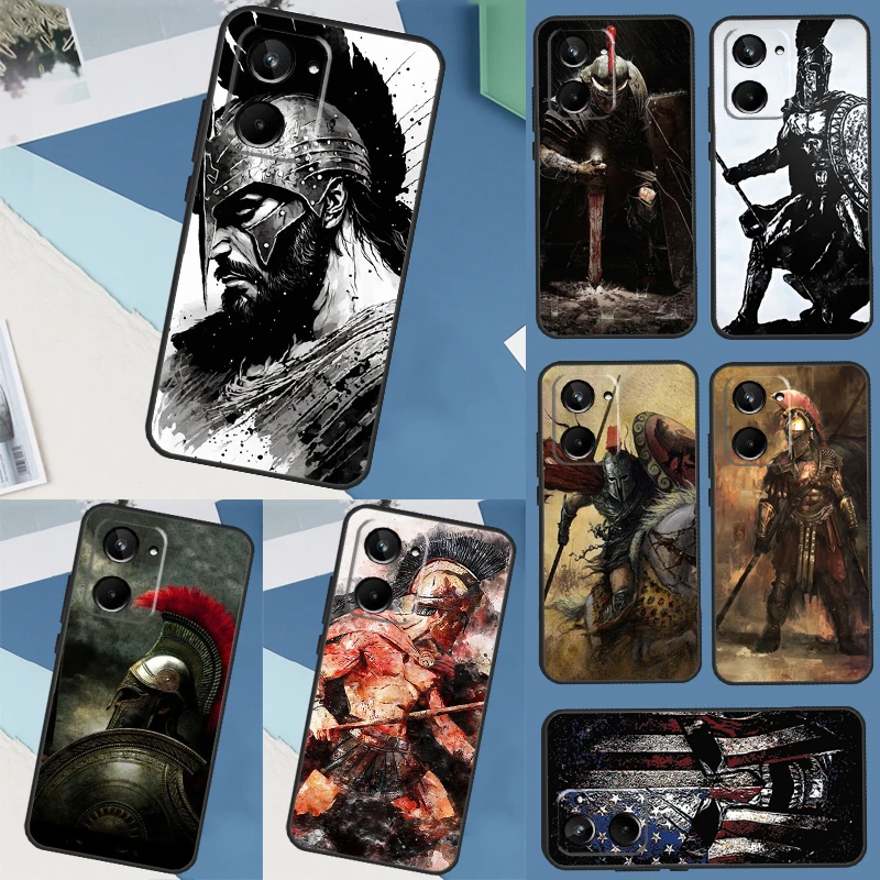 Spartan Warrior Soldier For Realme GT Neo 5 3 2 T 8 9 10 11 Pro Plus C11 C15 C21 C25 C30 C31 C33 C35 C55 C21Y Case