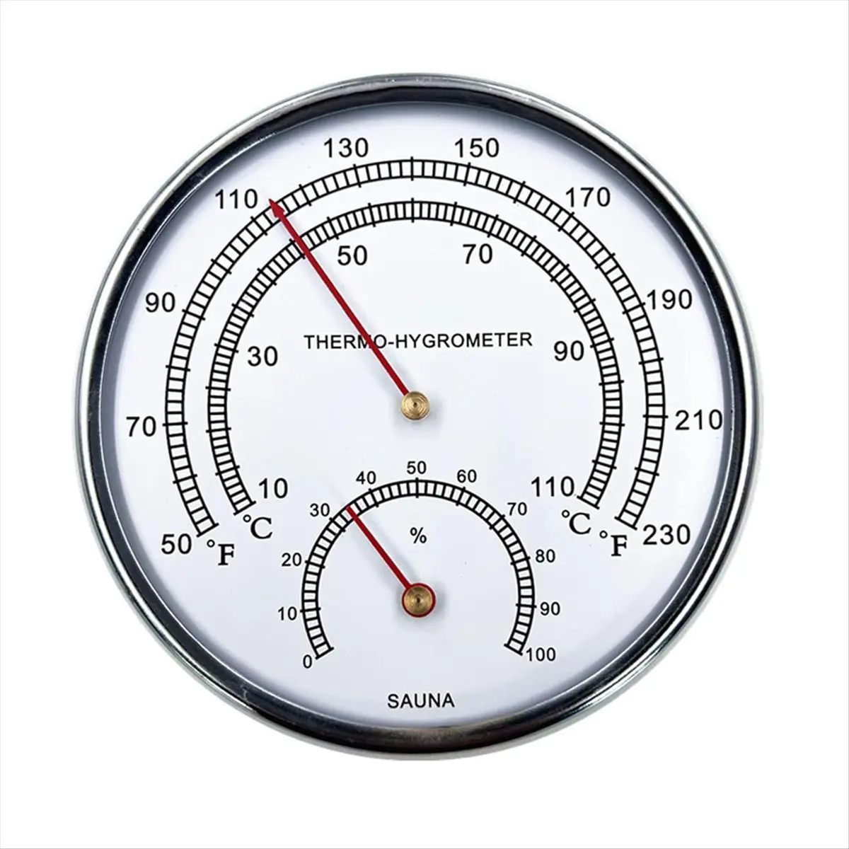 |NEWABAG|Sauna Fahrenheit Thermometer Hygrometer Indoor Hygrothermograph Temperature Measure Tool