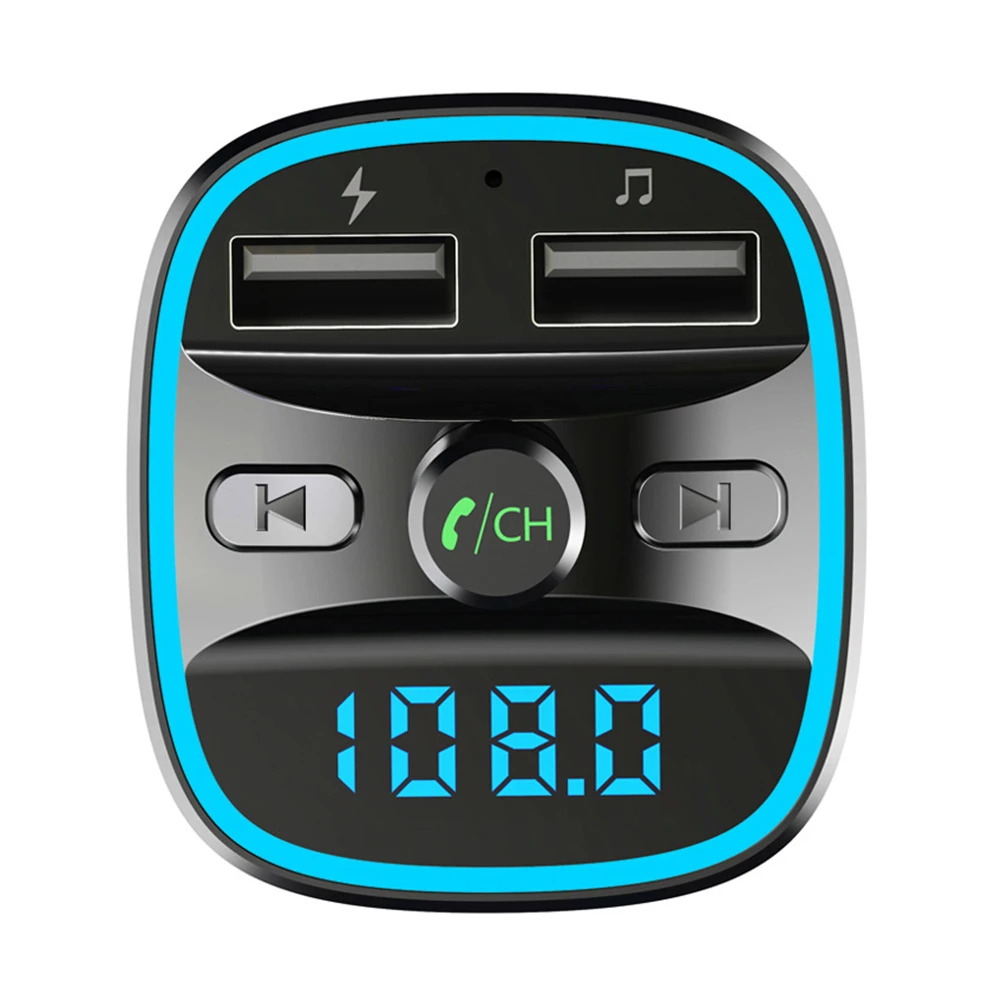 A23 carro bluetooth 5.0 transmissor fm mp3 player carregamento rápido carregador usb duplo dc5v 2.4a max adaptador de carregador de carro usb duplo ﻿