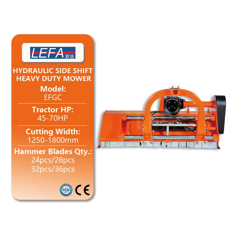 

Lefa Heavy Agricultural 3-Point Hitch Tractor Mower Flail Mower for 50-70Hp Farm Tractor