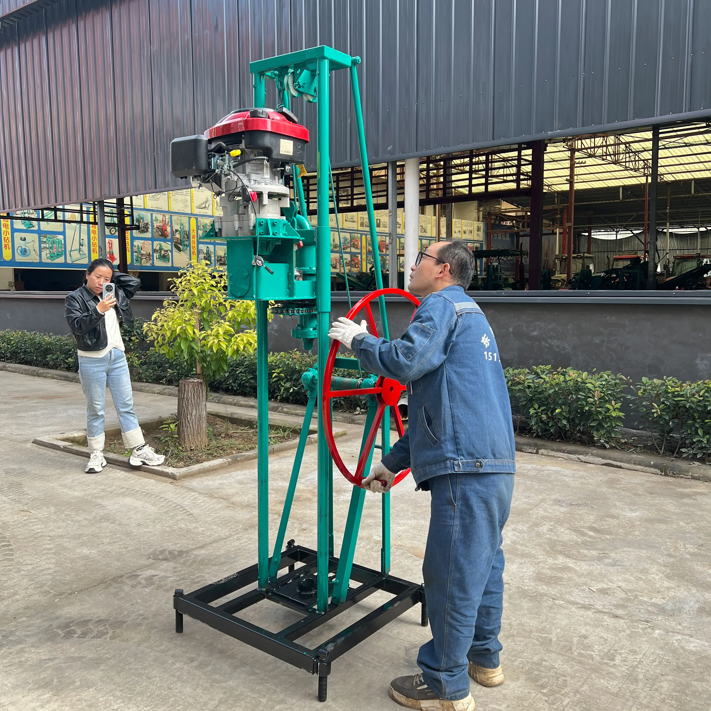 MAX 50m 60m 70m 80m Asoline Powered Water Well Drilling Rig Portable Deep Hole Drilling Machine