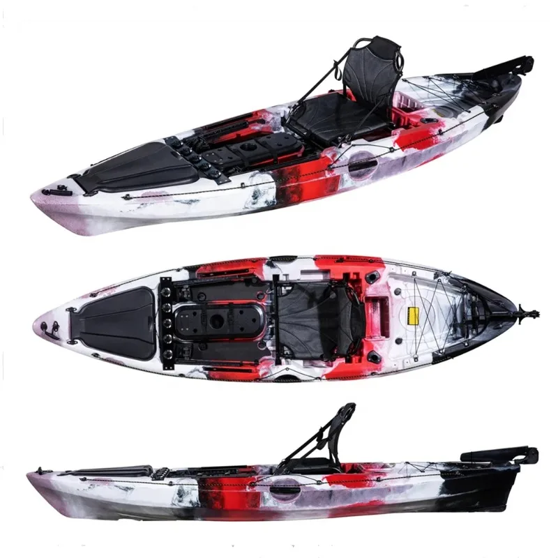 New Design 10ft Single Seat Sit On Top Fishing Canoe Boat Fishing Kayak For Sale
