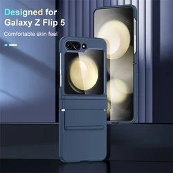For Samsung Z Flip 3 4 5 6 Ultra Thin Elastic Strap Hinge Protection Phone Case for Samsung Z Flip 6 5 4 3 Shockproof Hard Cover