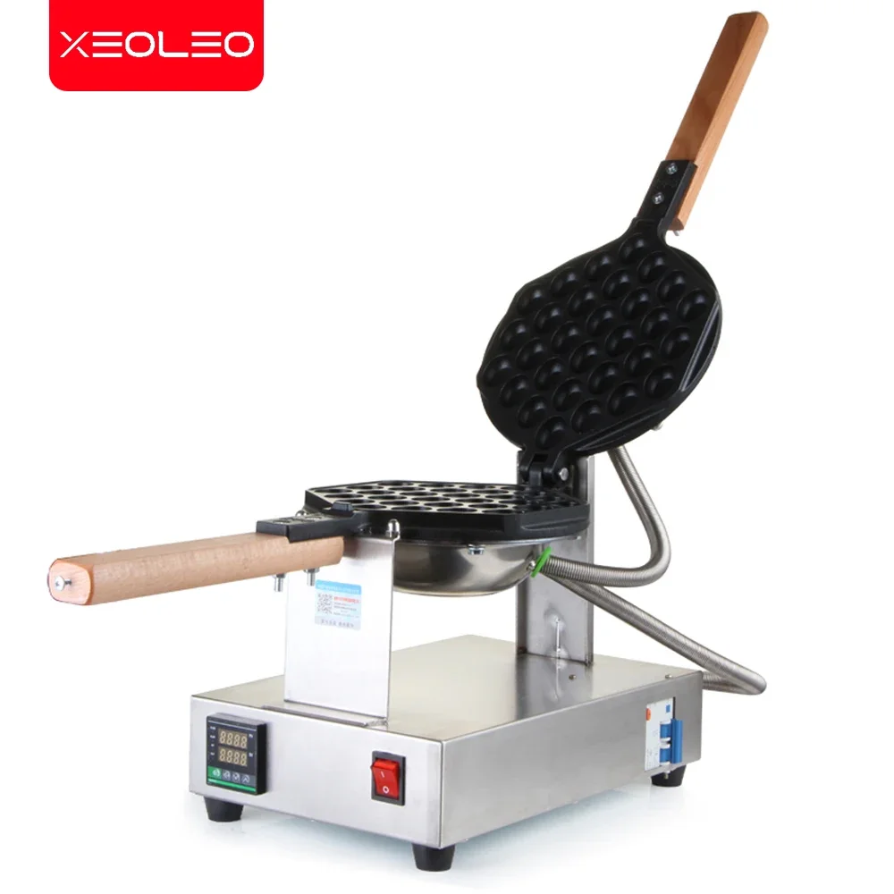 ماكينة صنع الوافل البيض QQ التجارية من XEOLEO ماكينة صنع الوافل الفقاعية من الفولاذ المقاوم للصدأ ماكينة صنع الوافل البيض 1400 وات ماكينة صنع الطعام في هونج كونج #6