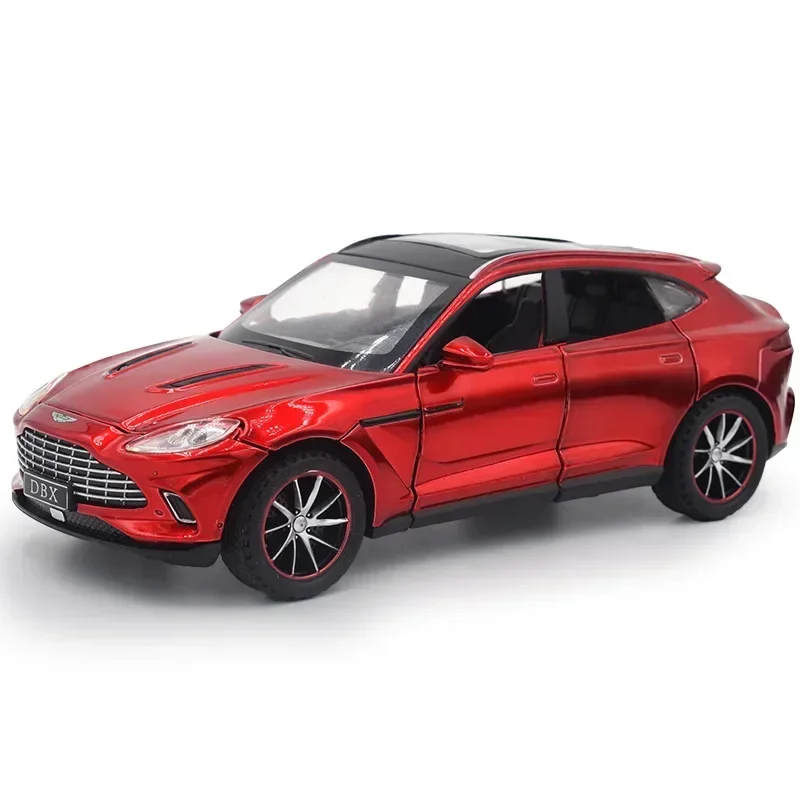 Diecast Car Model Of 1/32 Aston Martin DBX With Sound And Light Collective Miniature Voiture Children Boy Car Toy Gift Birthday