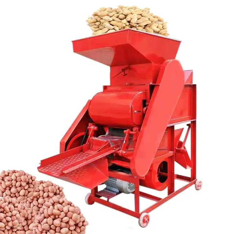 Africa Electron Engine Groundnut Peel Huller Efficient Peanut Sheller Peeling Machine Shell Removal Sheller Service Equipment