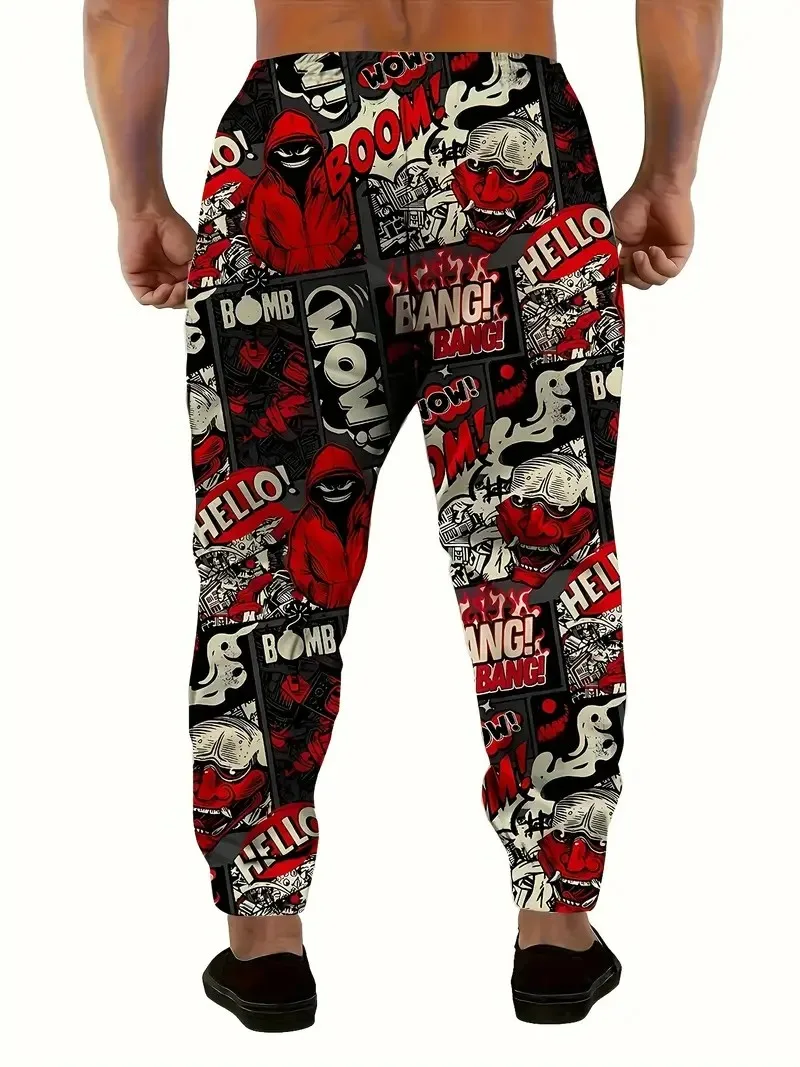 Die neuen Herrenhosen für Frühling und Herbst 2025, lässig, modisch, weich und bequem, mit 3D-Musterdruck