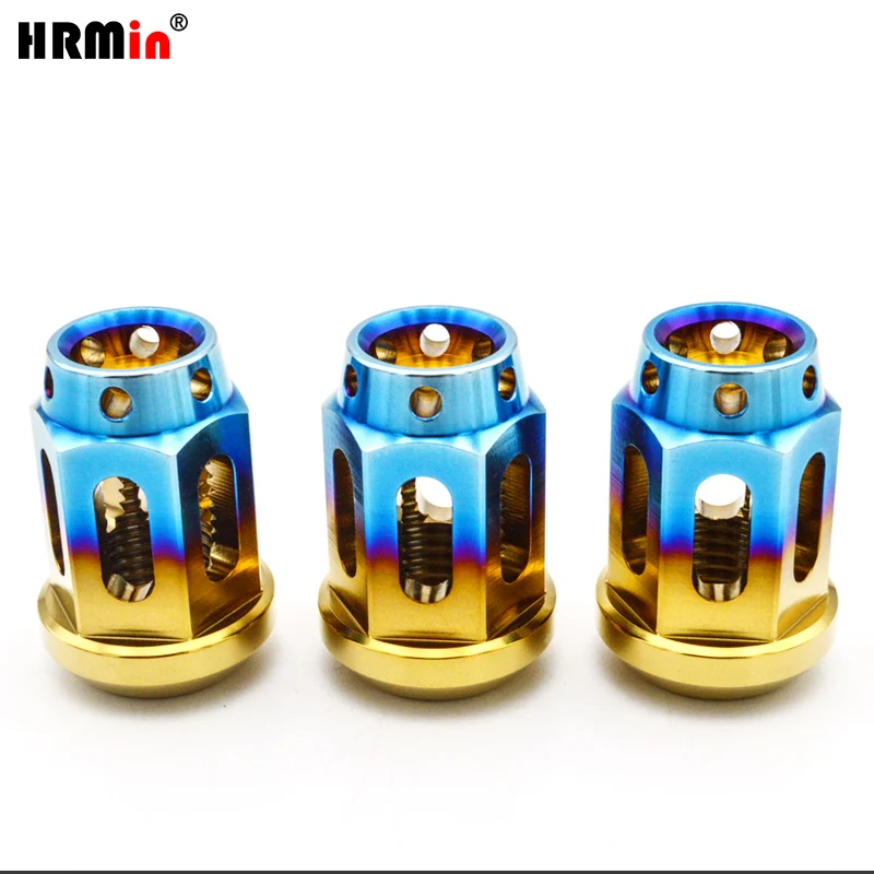 HRMin 20pcs M14*1.5*35mm Factory 10.9 grade Gr.5 titanium ball seat wheel nut titanium nut titanium screw for  VW AUDI