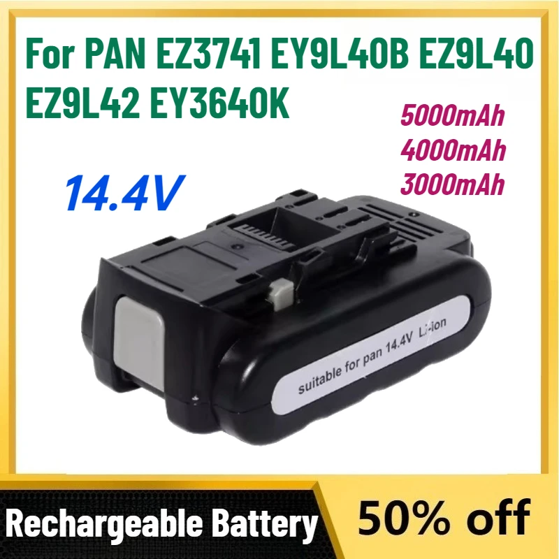

High-Capacity 5.0Ah 14.4V Lithium Battery for PAN EZ3741 EY9L40B EZ9L40 EZ9L42 EY3640K Drill Multi-functional Power Tool Battery