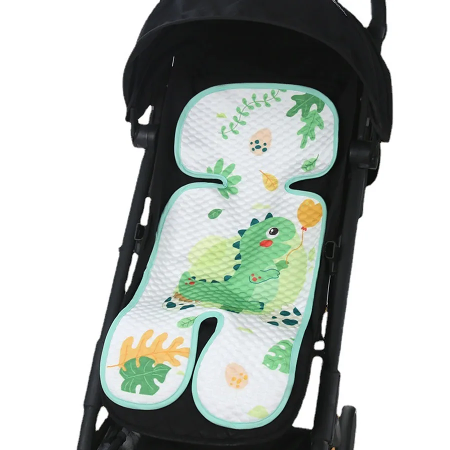 Cartoon Baby Stroller Seat Cushion Ice Silk Breathable Mesh Universal Washable for Infant 0-3 Years Summer Baby Stroller Mat