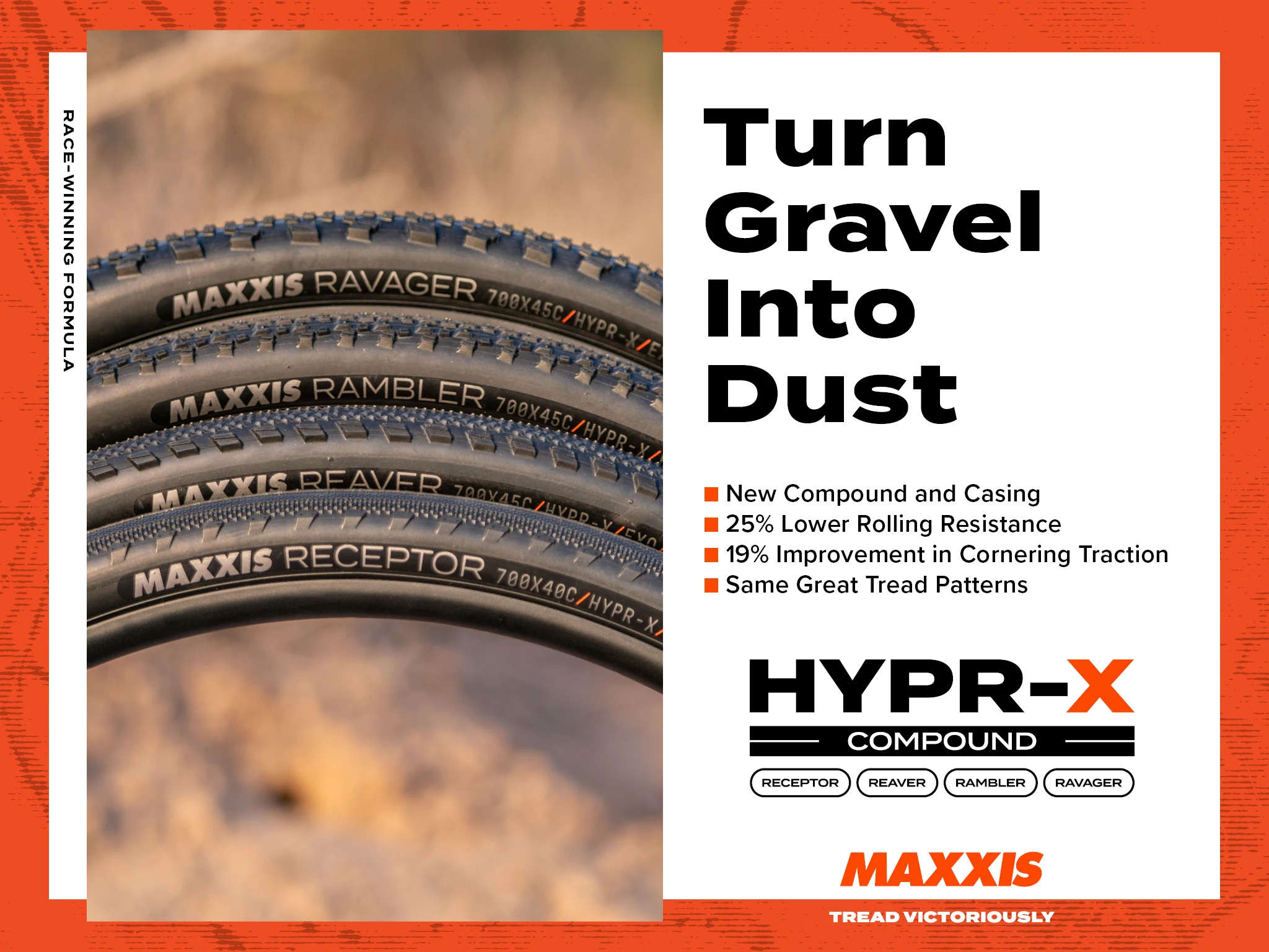 MAXXIS New RAMBLER REAVER Gravel Tire HYPR-X Tubeless Gravel Bike