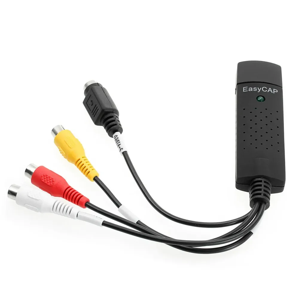 محول USB 2.0 فيديو DVR مع بطاقة التقاط الصوت والفيديو TV DVD VHS Captura De V Deo Card AV للكمبيوتر 2.0 EasyCAP