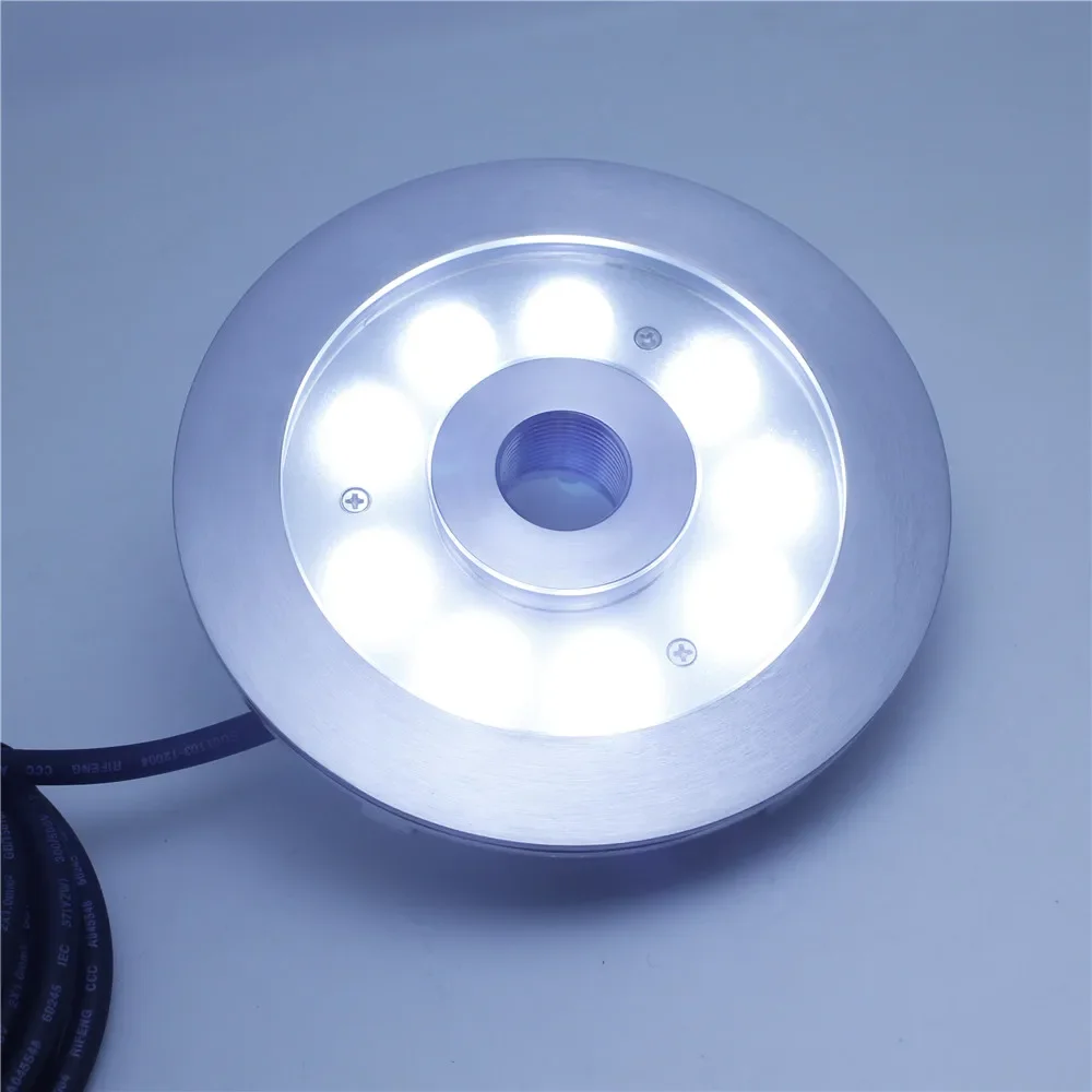 Nozzle Fountain Ring Lamp Dmx Ip68 Submersible Jet Spouting Water Up Light Rgb Warm White Landscape Underwater Light