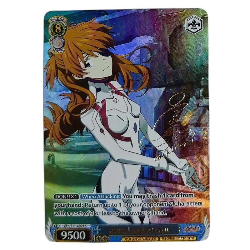 4pcs/set Ayanami Rei Asuka Langley Soryu Mari Makinami Illustrious Self Made Flash Card Anime Classics Game Collection Cards Toy