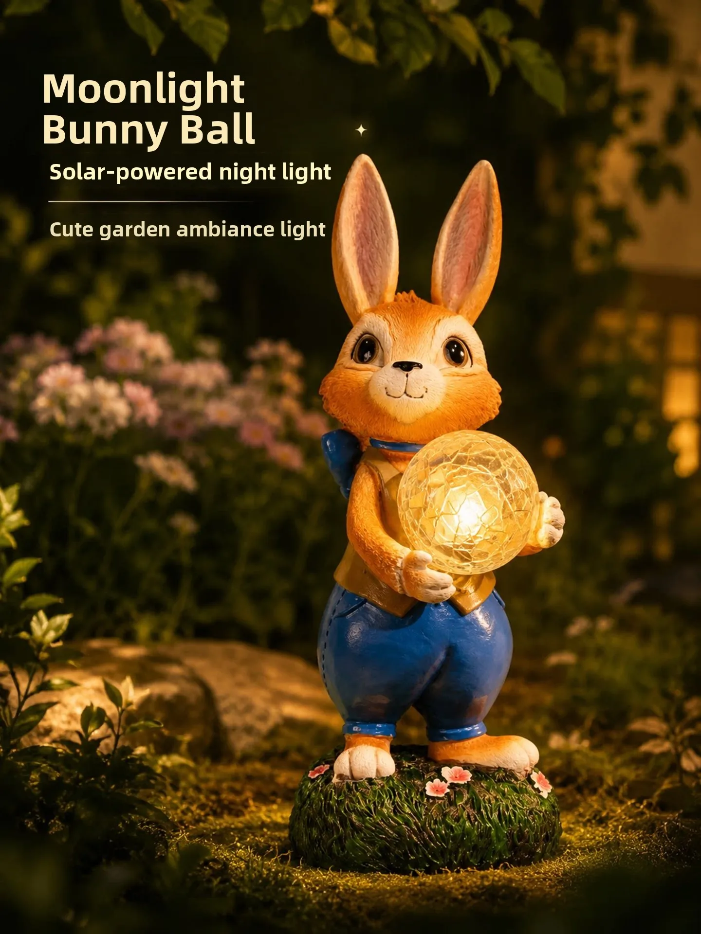 Cute  Solar Light Children's Room Night Light Bedroom Garden Atmosphere Decoration Ornaments French Country Style