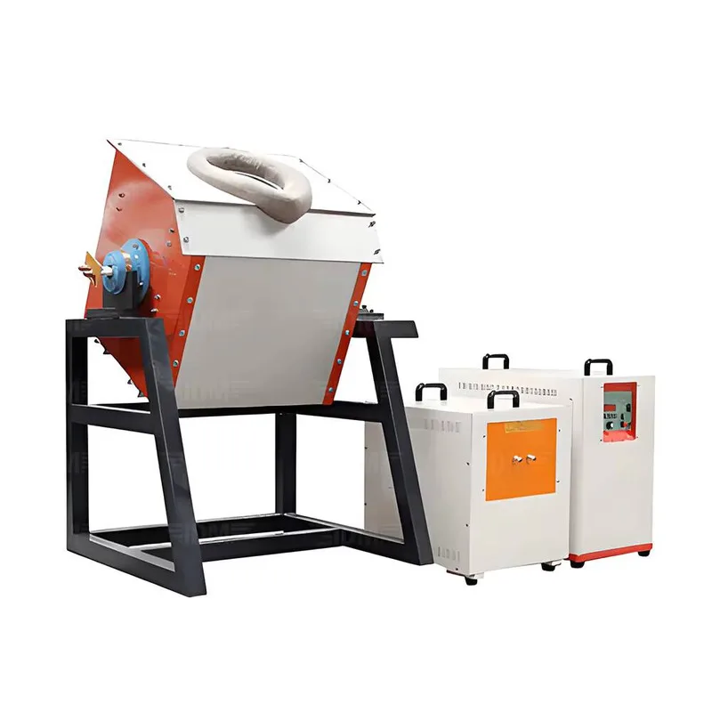 50Kw IGBT Medium Frequency Induction Electric Furnace For Melting Gold, Steel, Copper, Aluminum, Brass