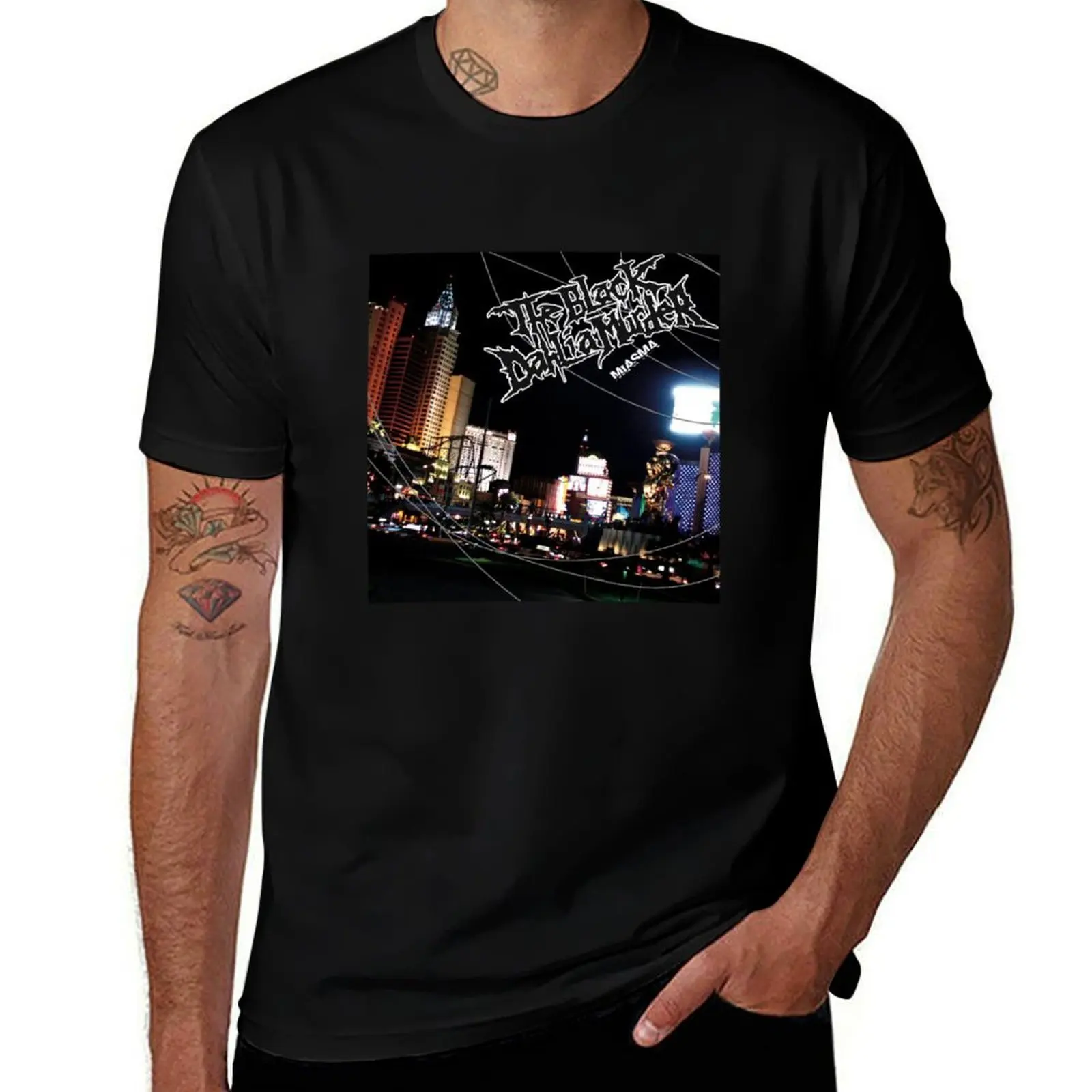 The Bláck Dáhlíá Múrdér Miasma Album Cover T-Shirt Basic Breathable Solid Color T-Shirt