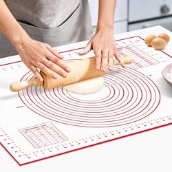 Oversized 80/70/60Cm Siliconen Bakmat Gebak Rollende Kneedpad Keuken Pannenkoeken Pizza Deeg Anti-Aanbakvorm Gebak Mat