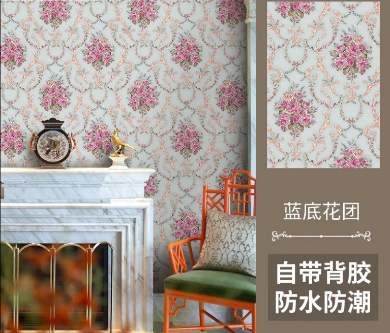 2 Rolls 10m Vintage 3D Embossed Self Adhesive Wallpaper, Wall Sticker for Bedroom Decor, Cabinet Furniture Renovation