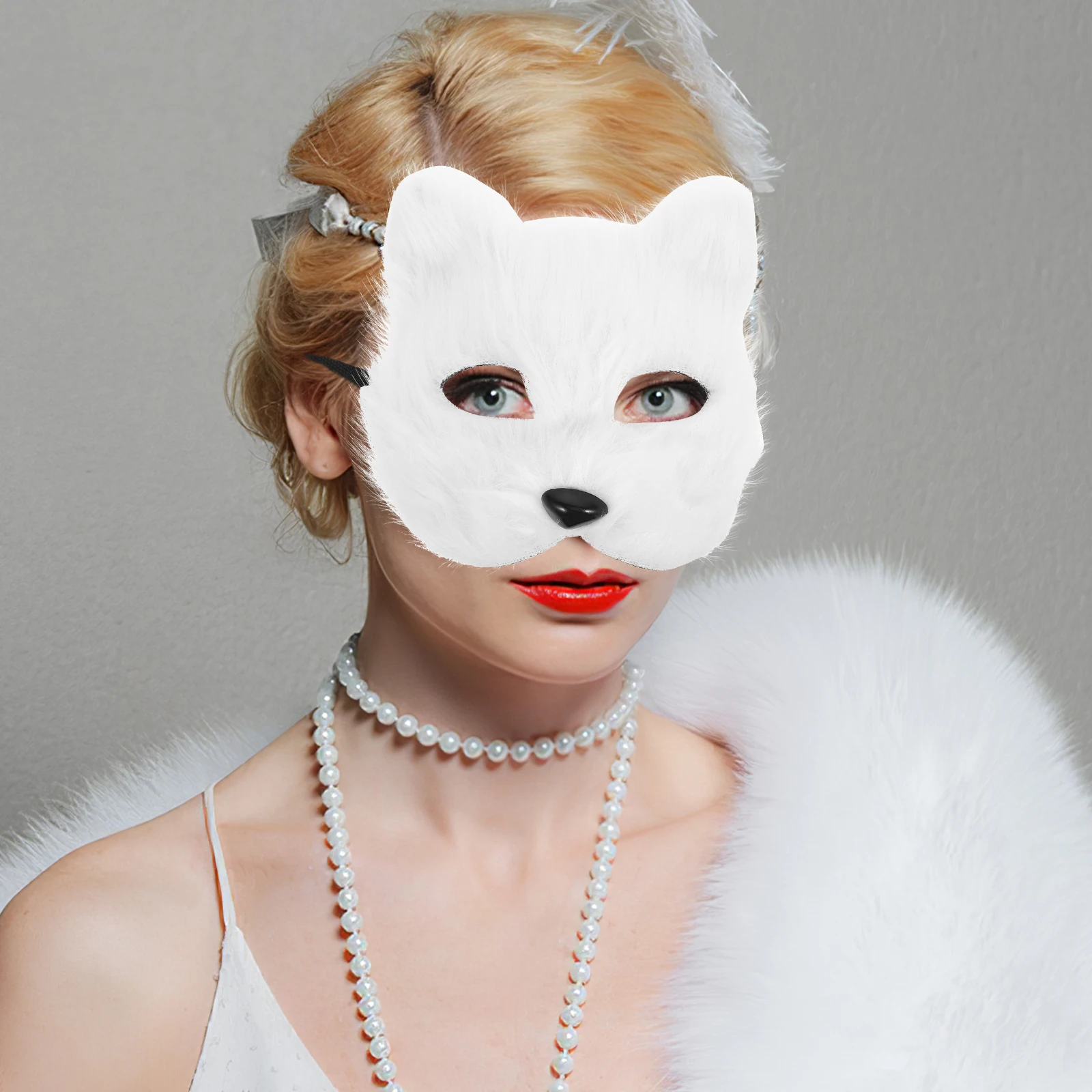 

Animal Cosplay Set Mask Decorative Gloves Tail Role-Playing Costume Party Accessories