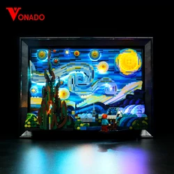 Building Blocks Light For 21333 Ideas The Starry Night Vincent Van Gogh(NOT Include the Model) LED Lighting Accessories DIY Toy