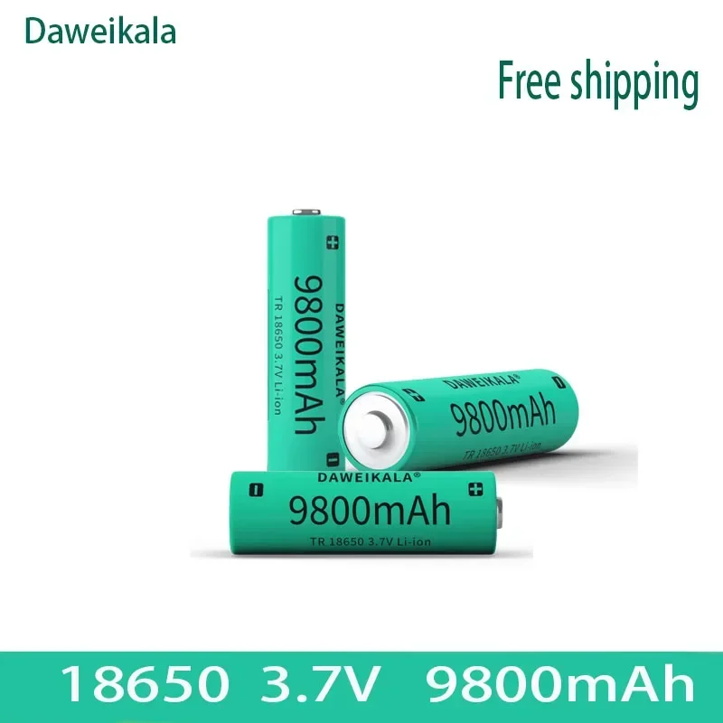 New 18650 3.7V 9800mAh Rechargeable Battery For Flashlight Torch headlamp Li-ion Rechargeable Battery drop