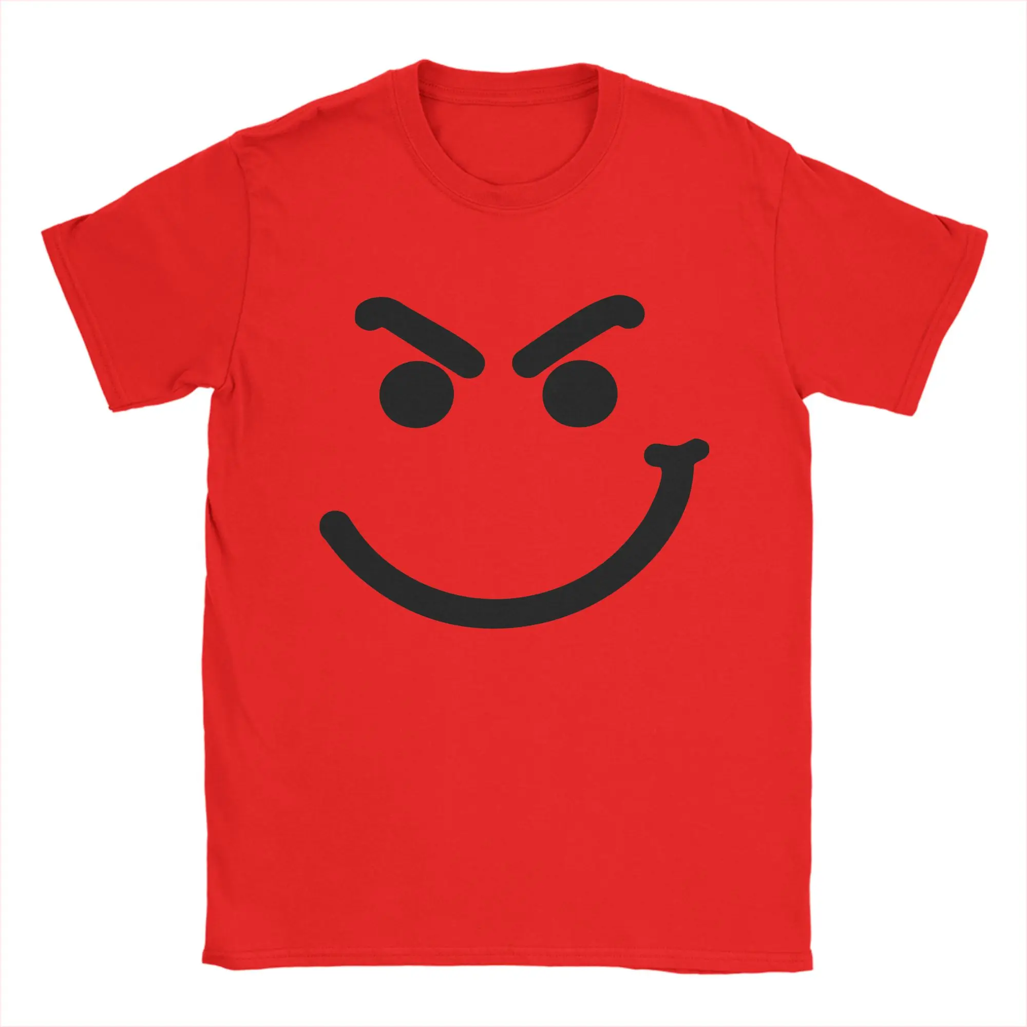 Camiseta masculina de algodão com estampa de rosto sorridente, tenha um bom dia, Bons Jovis, música rock, streetwear, gola redonda, manga curta
