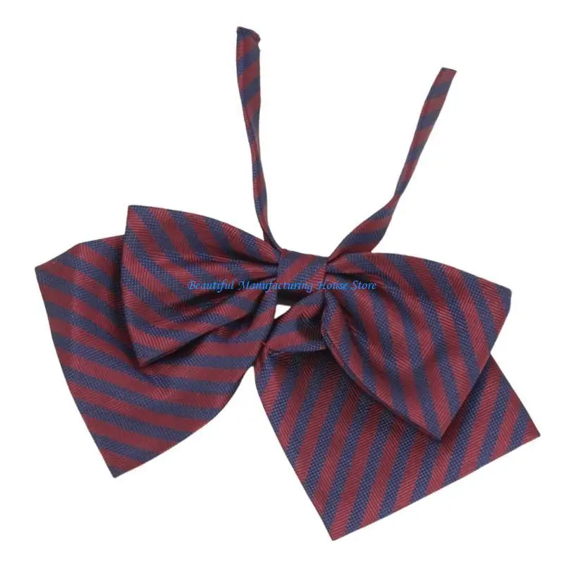 E56A Gentleman Bows Kids Tie Butterfly Casual Bows Tie Bowknot Adult Check Cravats