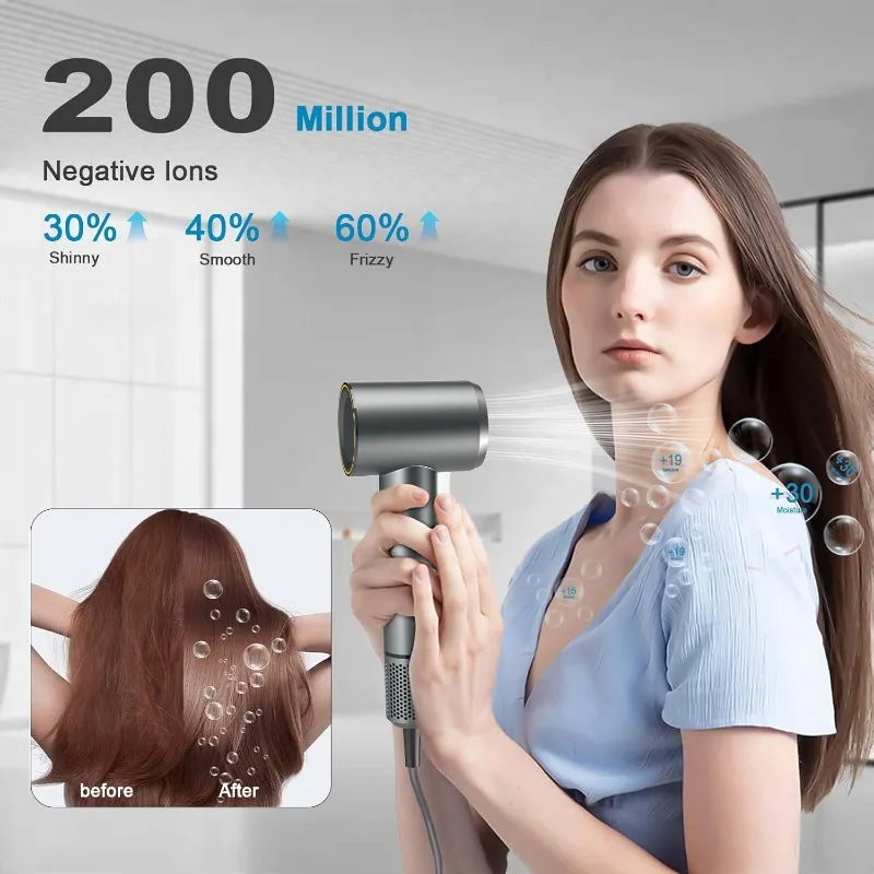 Hair Dryer, Professional Ionic Hair Dryer for Fast Drying, High Speed Hair Blow Dryer with Diffuser for Home Salon Travel,