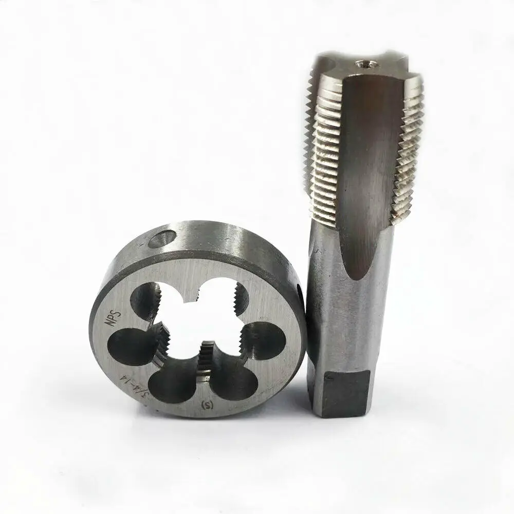3/4-14 NPS 3/4-14NPS HSS Tập Và Chết Bộ, NPS Máy Chủ Đề Tập Và NPS Vòng Ren Chết