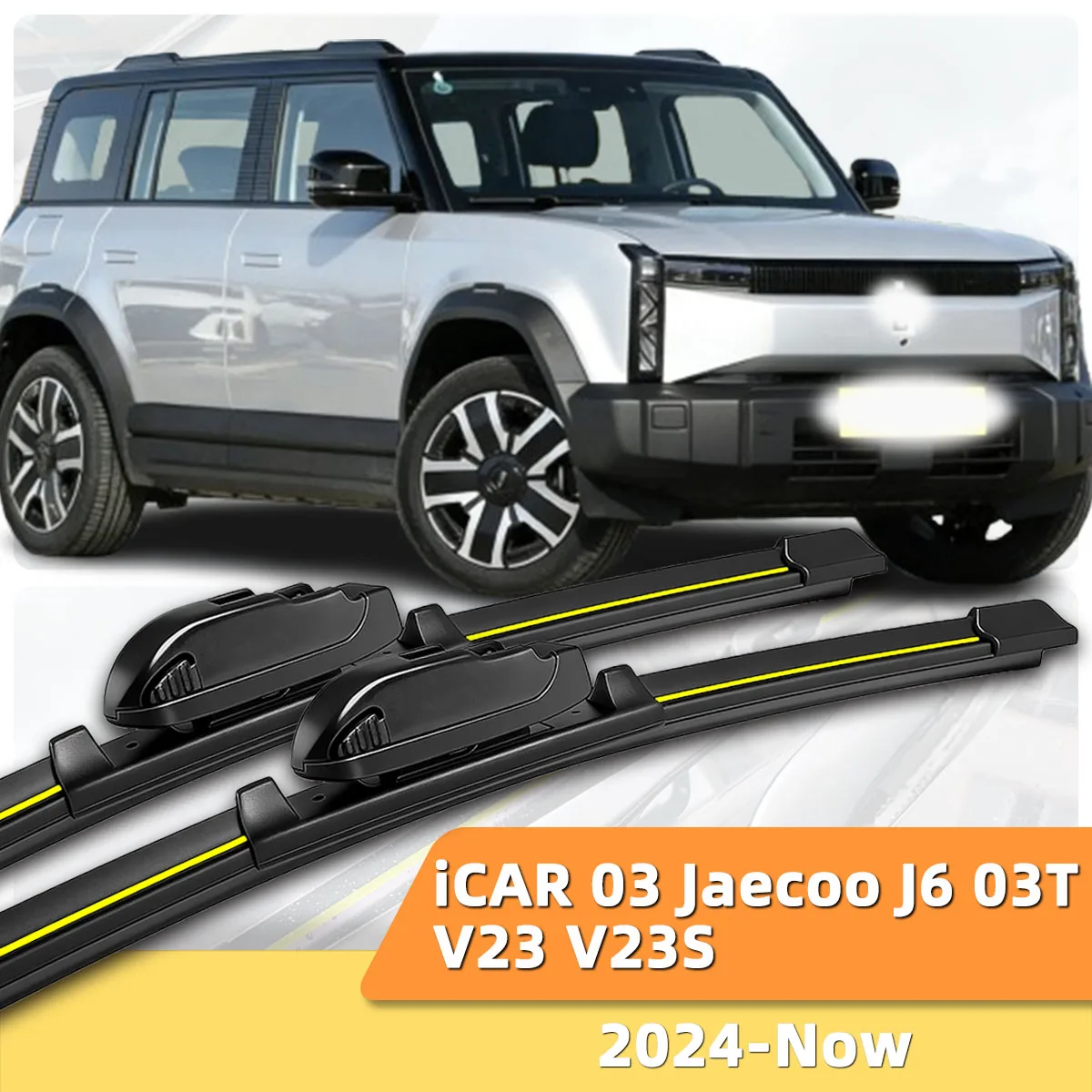2PCS Wiper For Car Front Windshield, Suitable For Chery Chirey iCAR Jaecoo J6 03T V23 V23(2024 Now)High-Definition Silent Wiper