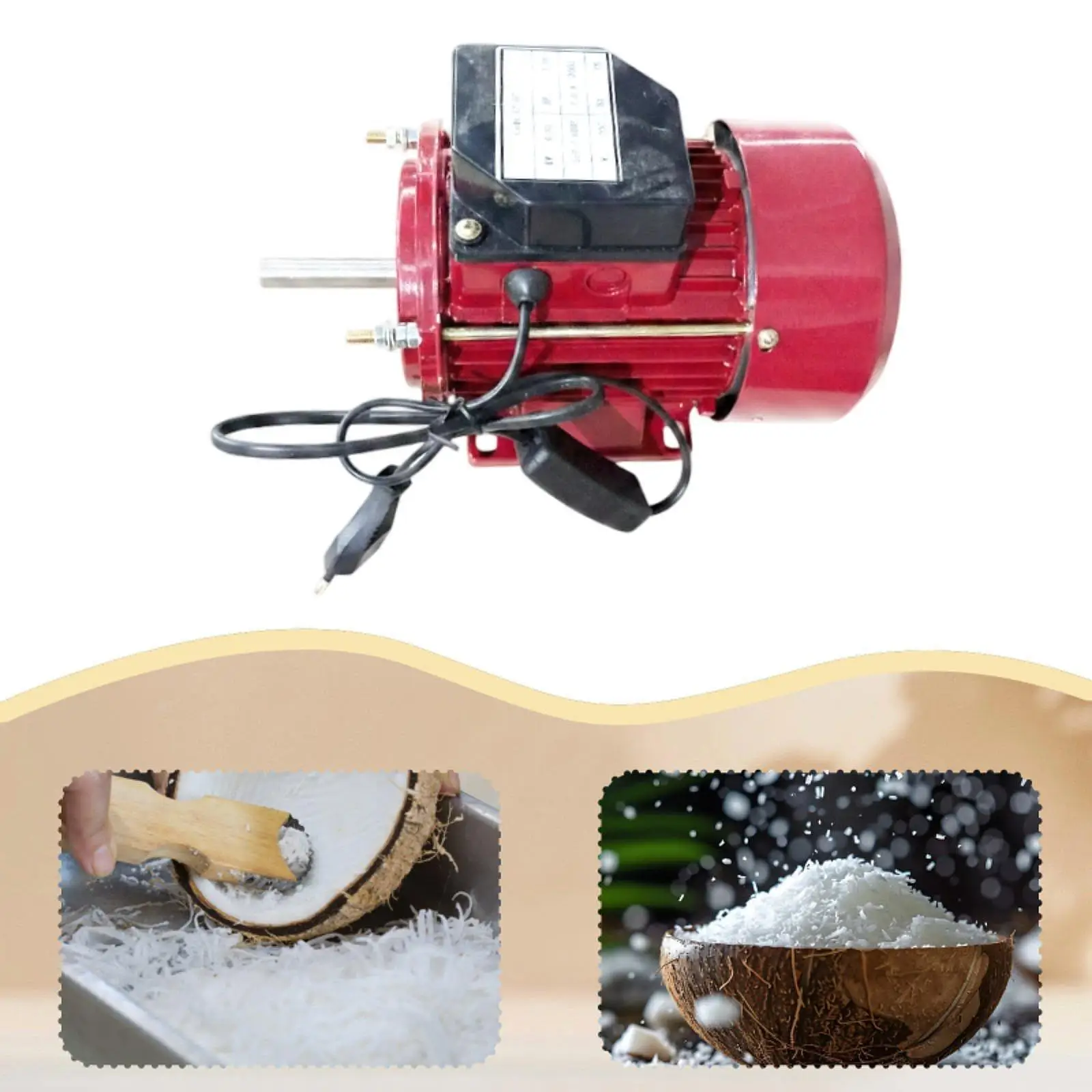 High Performance Coconut Scraper Motor Quiet Operation Electric Grater Replacement Heavy Duty for Home Kitchen