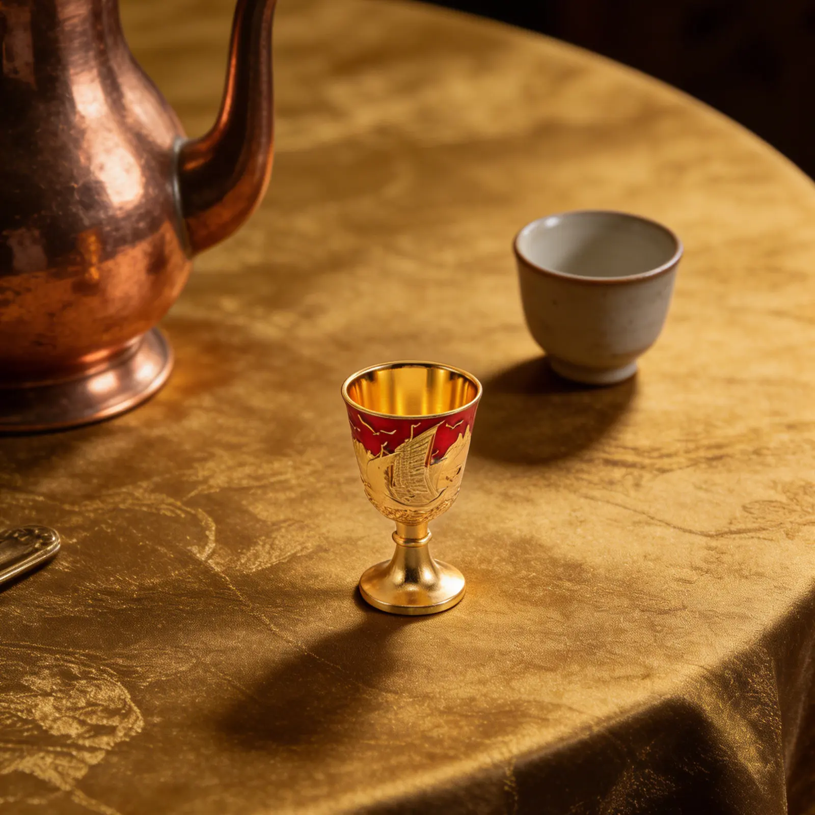 2Pcs Vintage Alloy Goblet Glasses Retro Drinking Chalice Set for Rituals Communion Tea Liqueur Home Bar Party Favors Decorative